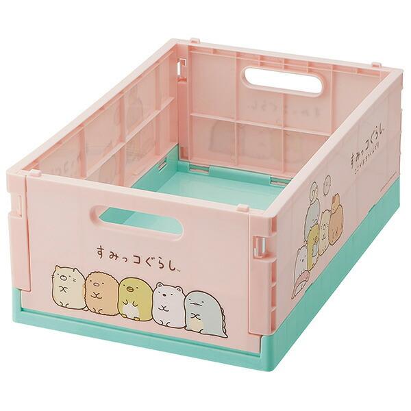 折りたたみ コンテナ ボックス M 収納 畳める キャラクター 子供 子ども キッズ スケーター CTO2 すみっコぐらし すみっこ ぐらし 女の子 女子 | San-X | 01