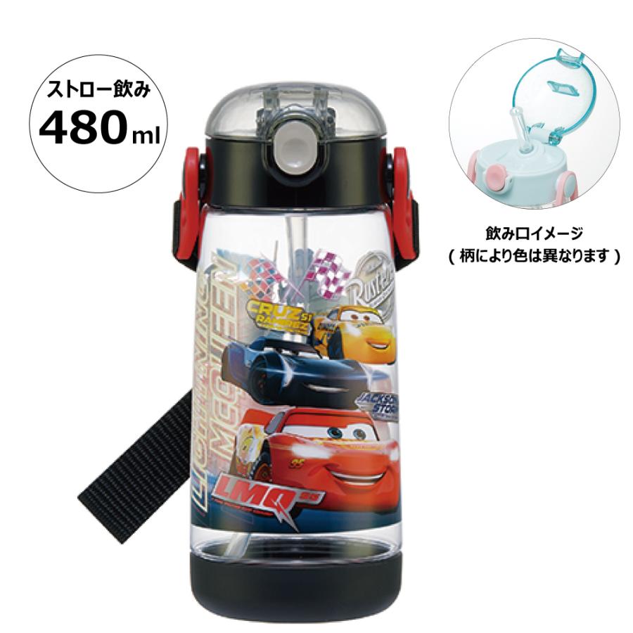 Disney（ディズニー） 水筒 キッズ ワンタッチ プラスチック ストロー