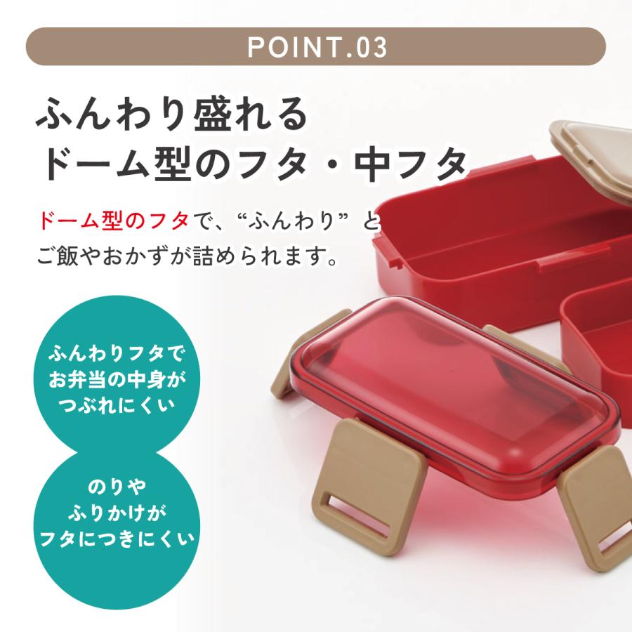 スケーター 弁当箱 大人 子供 二段 仕切り 食洗機 レンジ 対応 小学生