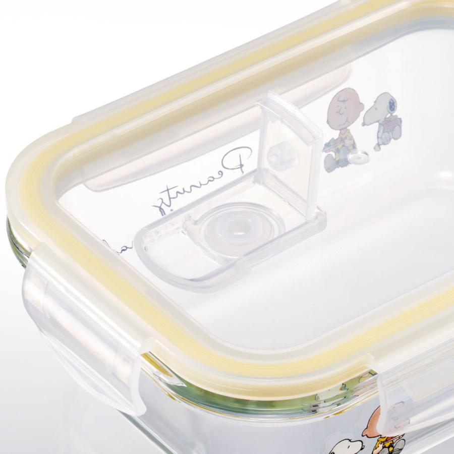 SNOOPY（スヌーピー） 耐熱ガラス 容器 650ml 保存容器 ガラス 密閉