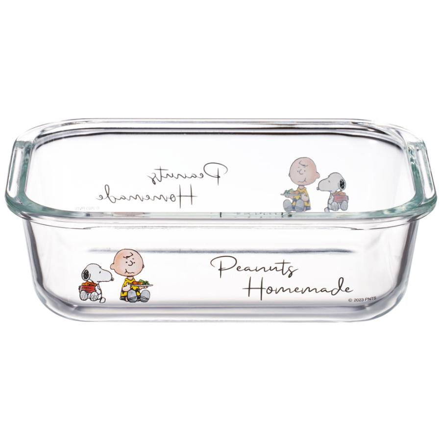 SNOOPY（スヌーピー） スケーター 耐熱ガラス 容器 650ml 保存容器