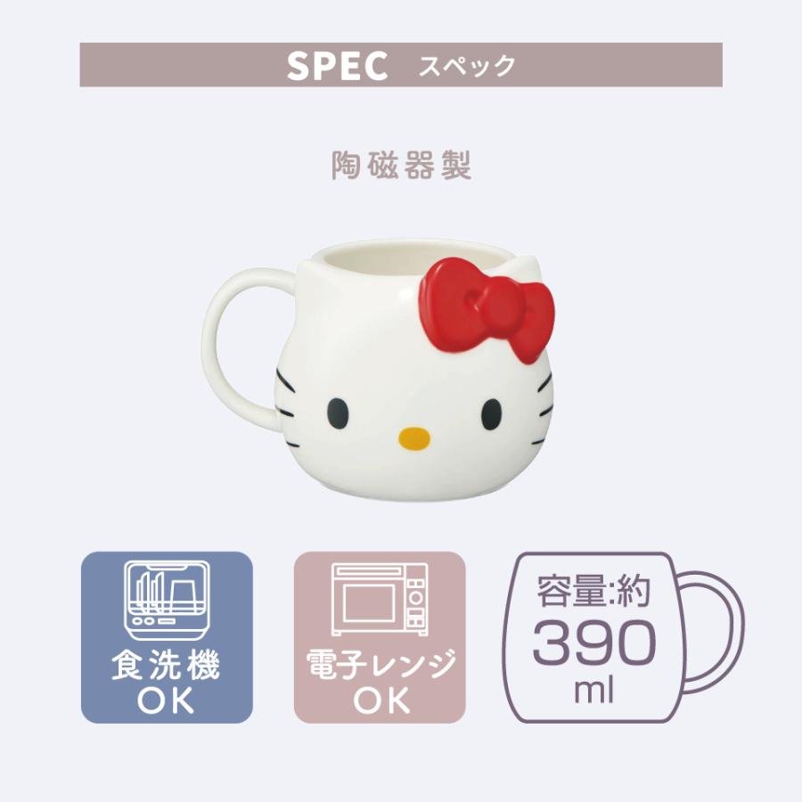 ハローキティ 陶器 ダイカット マグカップ 陶器製 キャラクター コップ