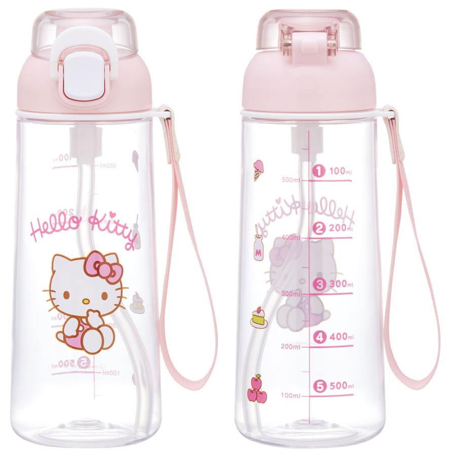 ハローキティ スケーター ワンプッシュ ストロー ボトル 水筒 630ml