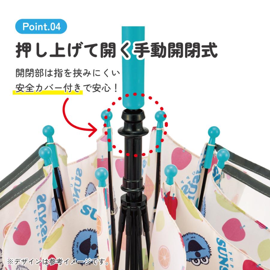 スケーター 子供 傘 40cm 手開き 透明窓付 サイズ 3歳 4歳 5歳 幼稚園 おしゃれ かわいい skater UB40 パペットスン ...