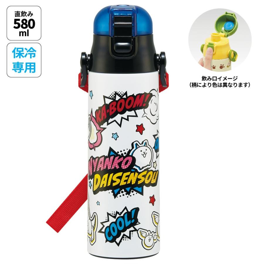 スケーター 水筒 子供 580ml 直飲み ダイレクト キッズ ステンレス