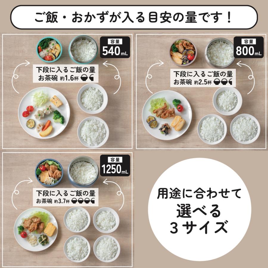 スケーター カフェ丼 ランチボックス 540ml 800ml 1250ml 保温 保冷 お