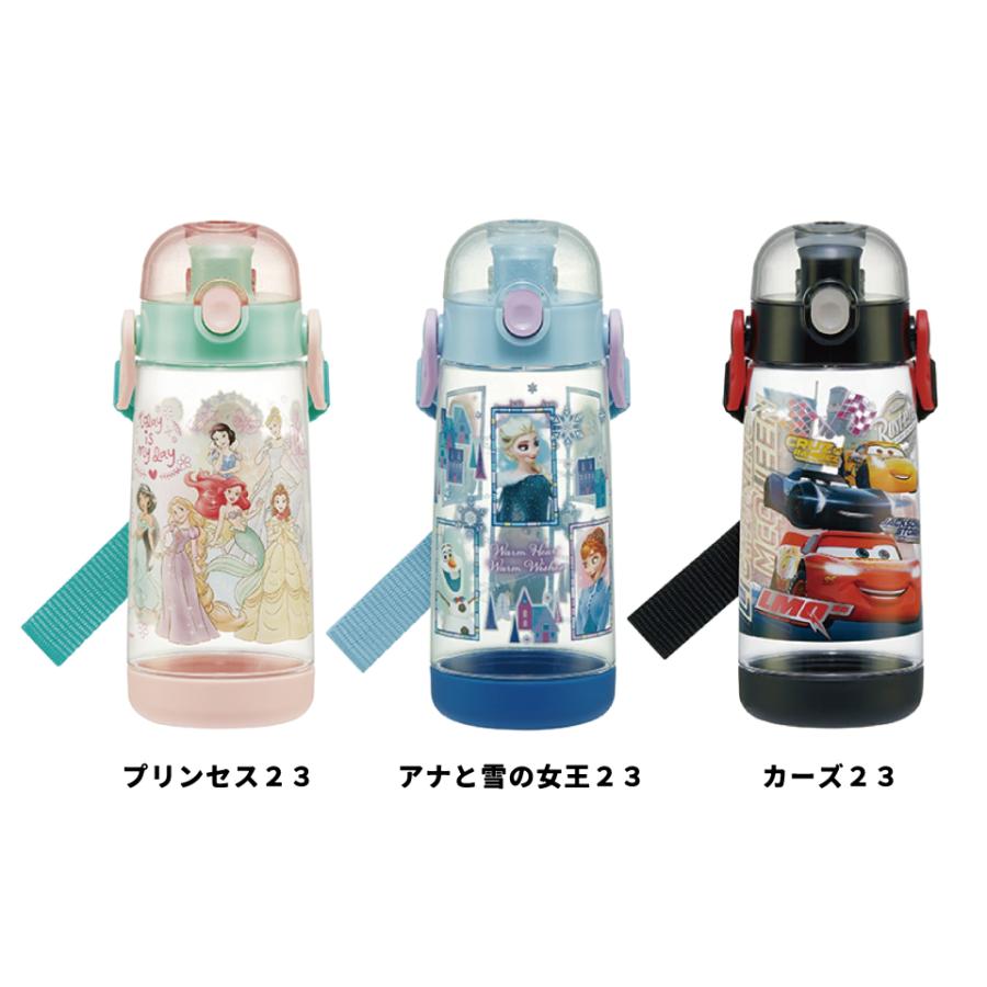 Disney（ディズニー） 水筒 クリアボトル 軽量 キッズ 子供 ワンタッチ