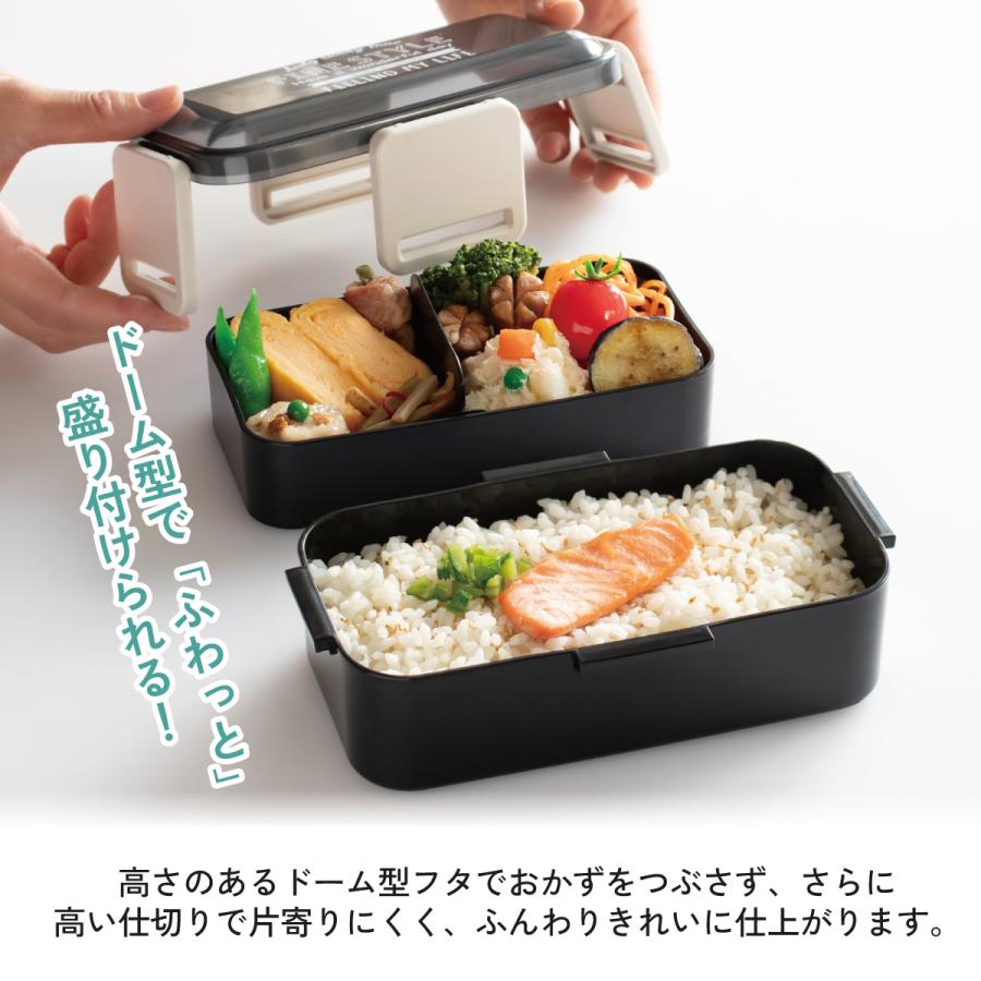 スケーター 抗菌 食洗機対応 2段 ふわっと弁当箱 L 850ml お弁当