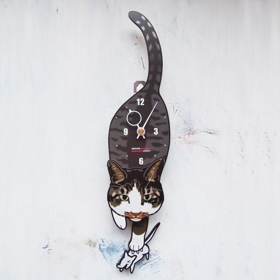 C 26 キジトラ ハチワレ 猫の振り子時計 Ntz3nbq07w 関野意匠室絡繰堂yahoo 店 通販 Yahoo ショッピング