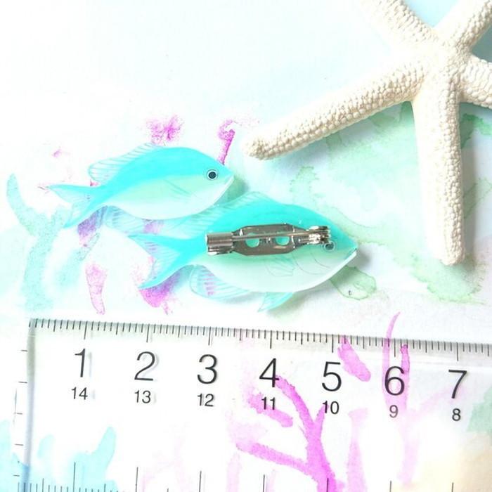 デバスズメダイ ブローチ スズメダイ 海の生き物 熱帯魚 魚 かわいい おしゃれ キラキラ ハンドメイド レディース 留め具 アクセサリー Ng016 カイセイ加工 透明屋パク 通販 Yahoo ショッピング
