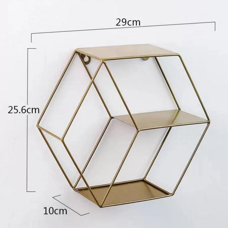 ウォールシェルフ 壁 棚 モダンシンプル 六角形 : スケッチ