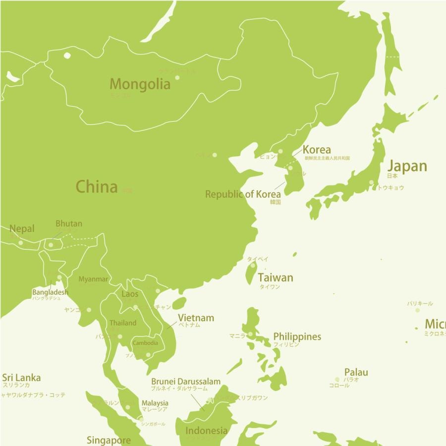 世界地図 おしゃれポスター 日本語と英語の表記 グルーン A3 Ska O 0014 Map スケッチ 通販 Yahoo ショッピング