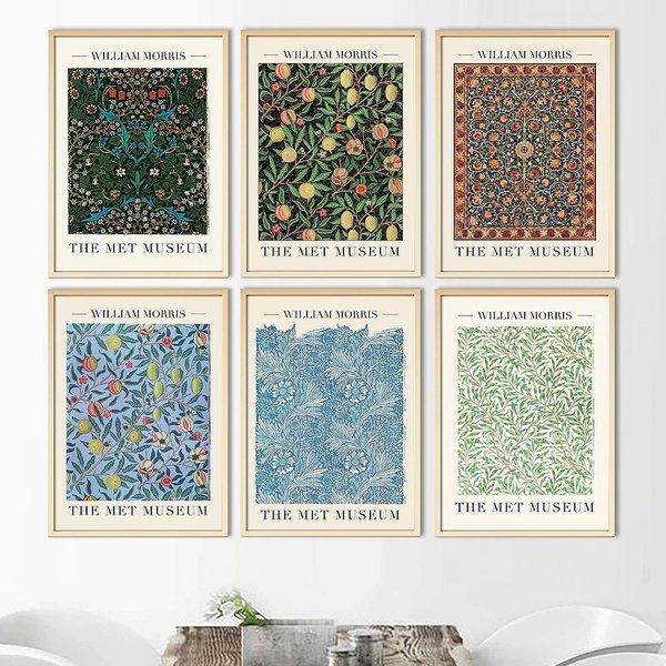 額付 アートポスター アートフレーム ウィリアムモリス壁紙デザインNO