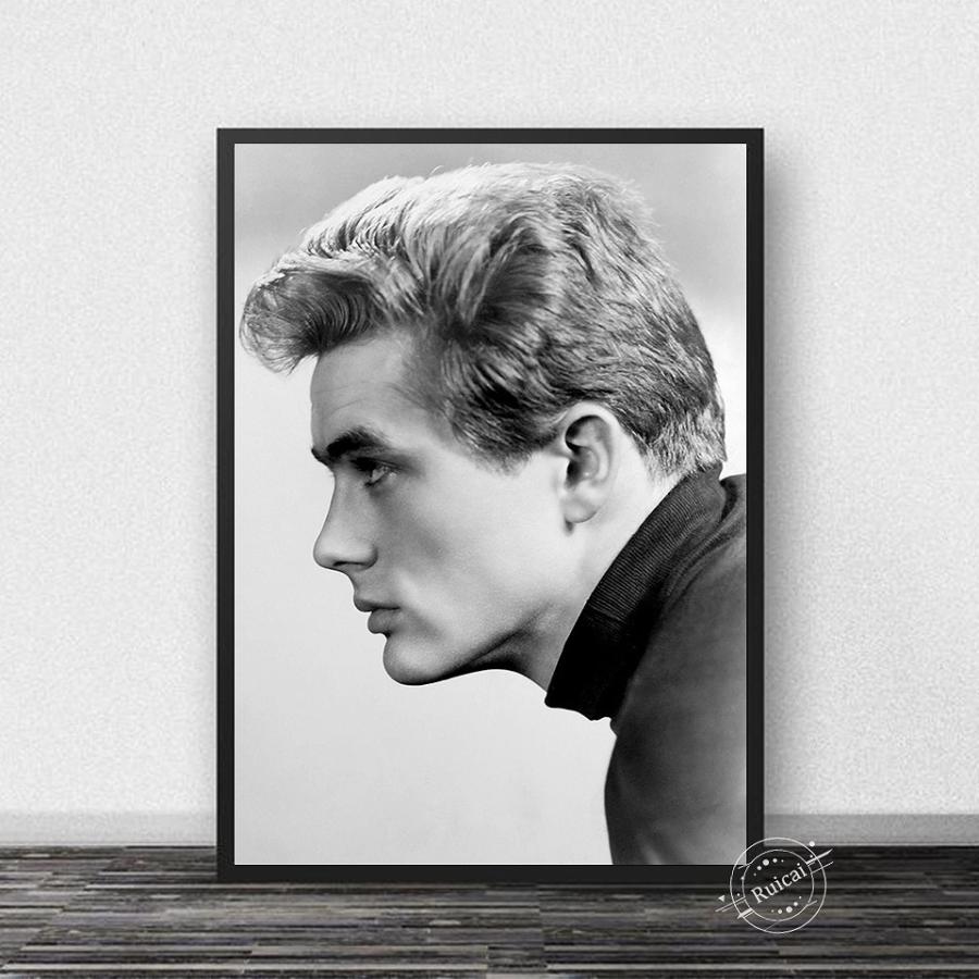 おしゃれ 額付 アートポスター絵画 壁 ジェームスディーン 映画 横顔