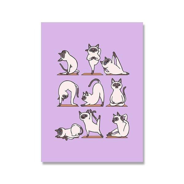 ポスター おしゃれ アートポスター 動物ヨガイラストシリーズ ネコ デザインno 5 A3 Ska 5 スケッチ 通販 Yahoo ショッピング