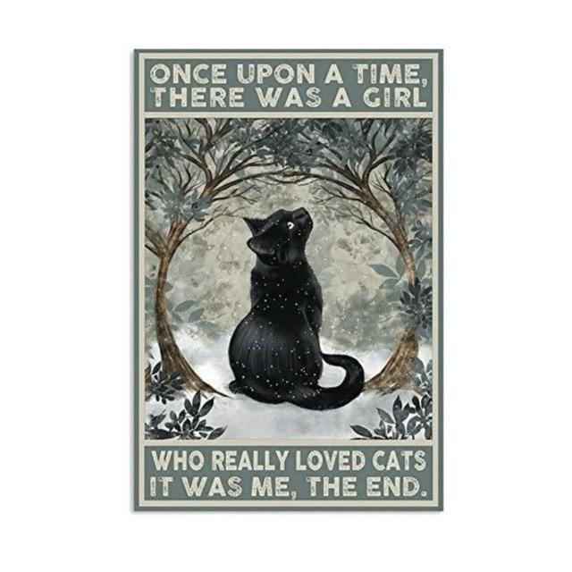 ポスター おしゃれ アートポスター ヴィンテージ風イラスト猫シリーズ 黒猫 デザインno 9 Ska 9 スケッチ 通販 Yahoo ショッピング