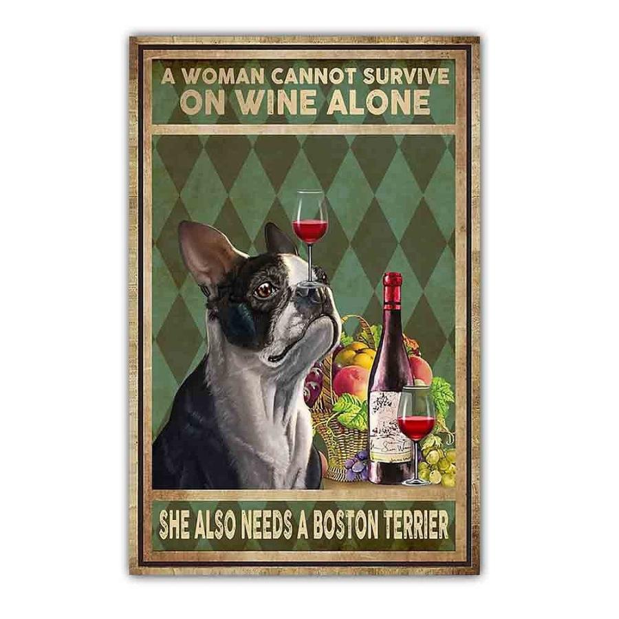 ポスター おしゃれ 額付 アートポスター ヴィンテージ風イラスト犬