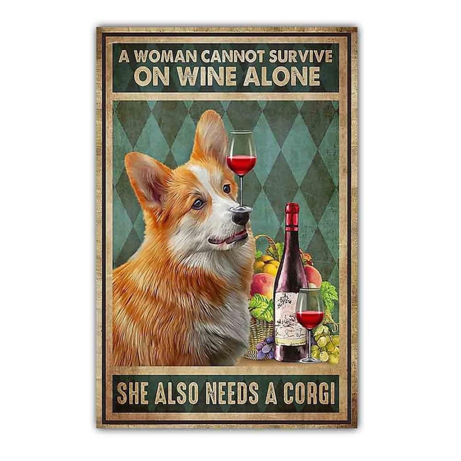 ポスター おしゃれ アートポスター ヴィンテージ風イラスト犬シリーズ ワイン コーギー デザインno 14 Ska 14 スケッチ 通販 Yahoo ショッピング