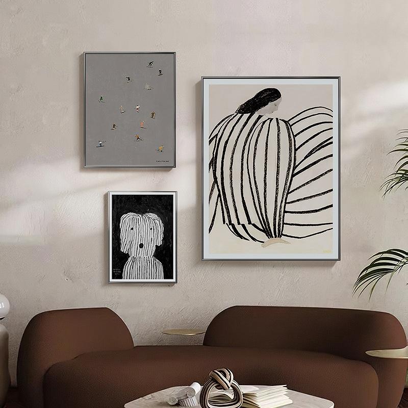 おしゃれ 額付 アートポスター絵画 壁 イラスト 抽象画 Fine Little