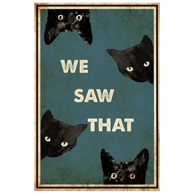 額付 アートポスター アートフレーム ヴィンテージイラスト猫 ネコ 黒