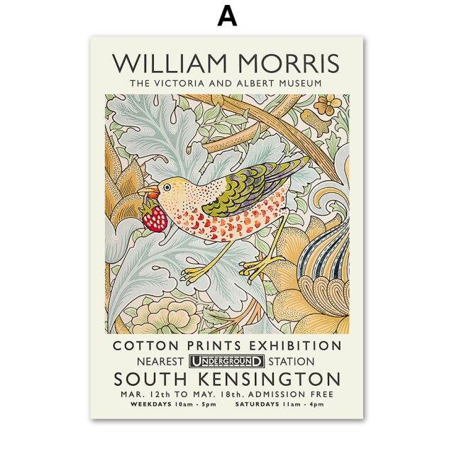 ウィリアムモリス 絵画 P060／ウィリアム・モリス／Birds pattern／A4～／アート