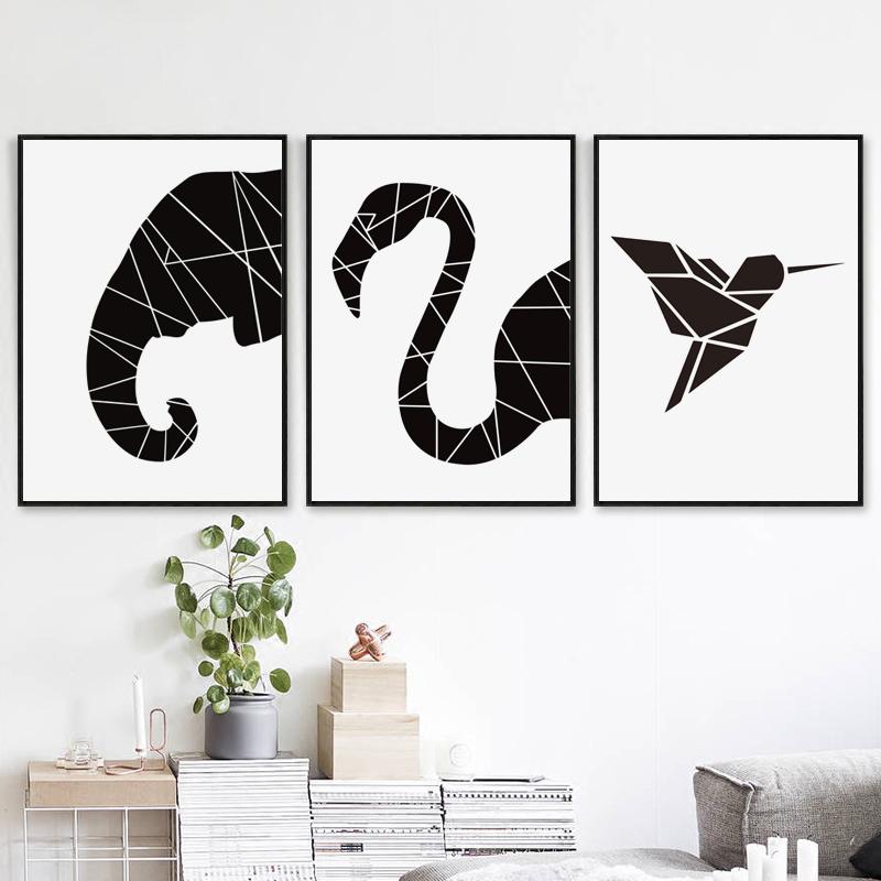 額付 アートポスター アートフレーム モノクロアートゾウ