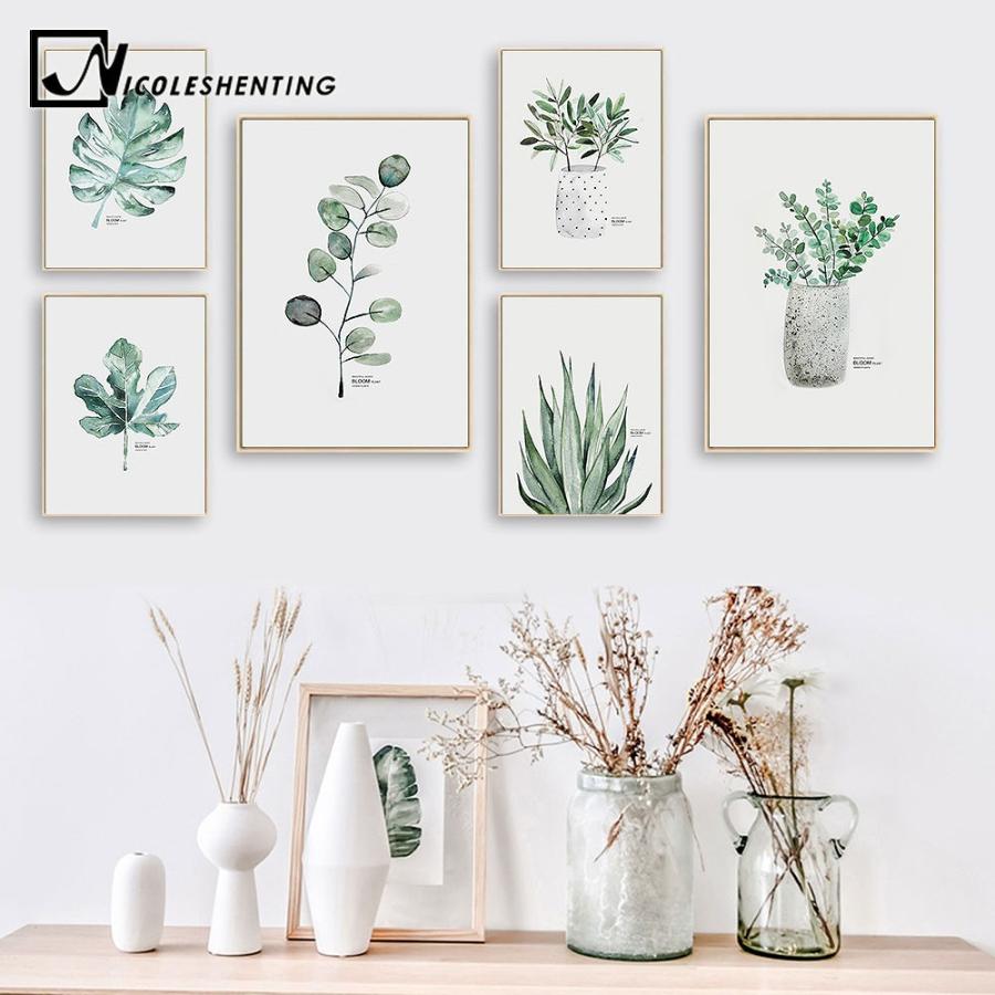 日本画 植物の絵 木製フレーム付き 額付 アートポスター アートフレーム おしゃれ 絵画 植物