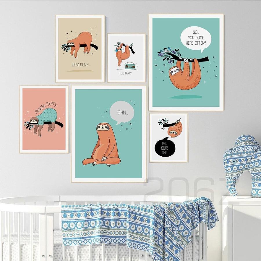 アートポスター インテリア ポスター おしゃれ 絵画 壁 北欧 イラスト 動物シリーズ ナマケモノ デザインno A A3 Ska A スケッチ 通販 Yahoo ショッピング