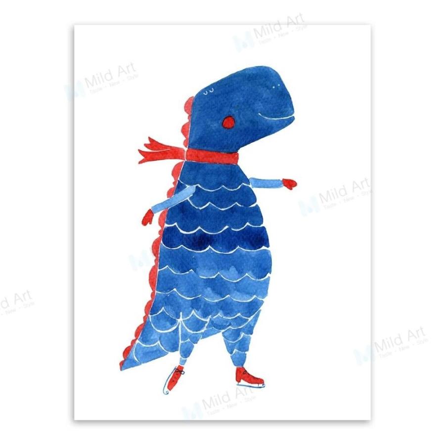 ポスター おしゃれ アートポスター 北欧 可愛い動物シリーズ 恐竜 A3 Ska Dinosaur スケッチ 通販 Yahoo ショッピング