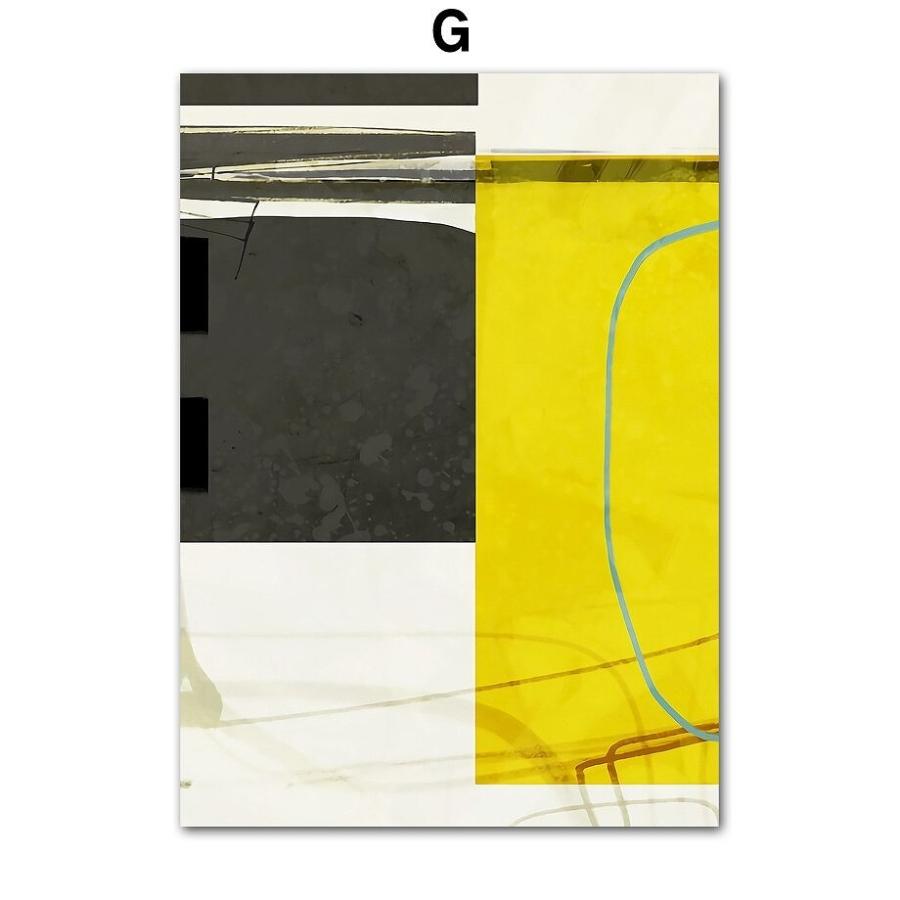 額付 アートポスター アートフレーム 北欧 モノトーン抽象画Gタイプ