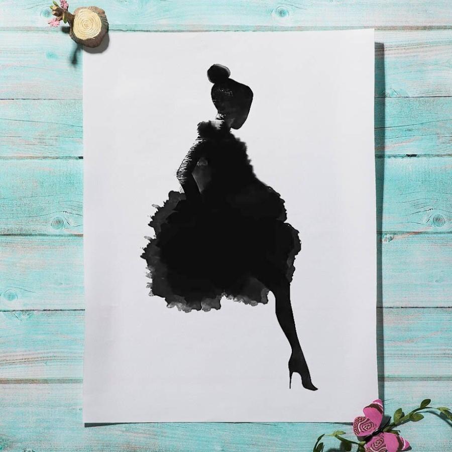 額付 アートポスター アートフレーム 北欧 モノトーン抽象画Gタイプ