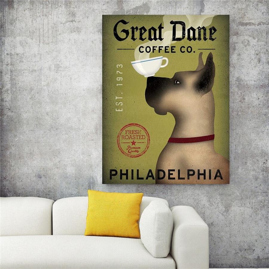 9月限定 ポイント2倍 アートポスター おしゃれ ポスター 絵画 壁 絵 犬とドリンクシリーズ グレートデンとコーヒー デザインno 6 A3 Ska 6 スケッチ 通販 Yahoo ショッピング