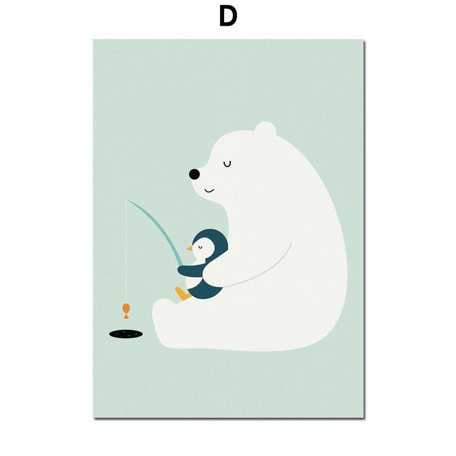 ポスター おしゃれ アートポスター 動物イラストシリーズ シロクマ ペンギン デザインno D A3 Ska D スケッチ 通販 Yahoo ショッピング