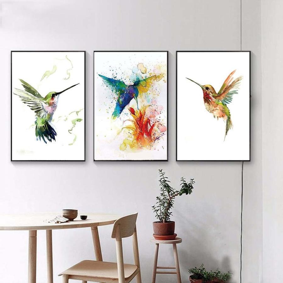 額付 アートポスター アートフレーム おしゃれ 絵画 鳥・ハミング