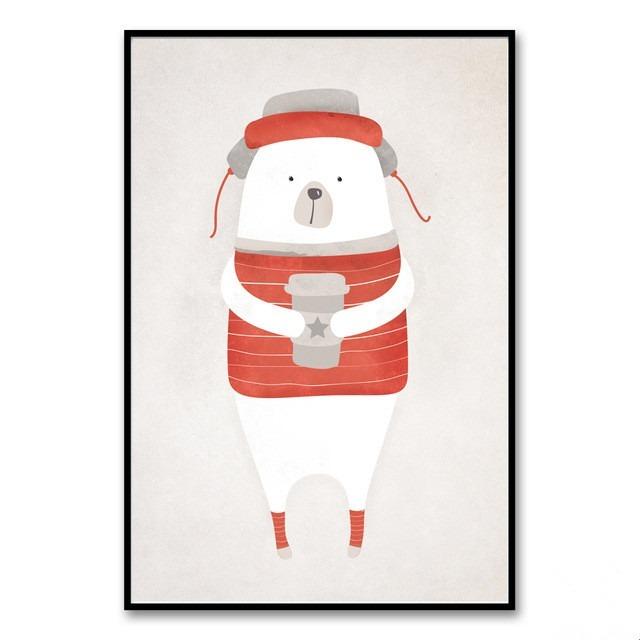 アートポスター アートパネル アートフレーム ポスター インテリア おしゃれ 絵画 北欧 可愛い動物シリーズ タイプ15 しろくま コーヒー A3 Ska 15 スケッチ 通販 Yahoo ショッピング