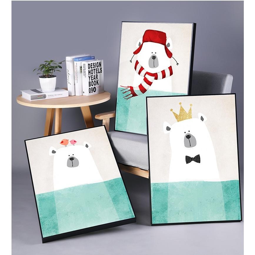 国内即発送 ポスター おしゃれ アートポスター 絵画 壁 絵 北欧 可愛い動物シリーズ タイプ3 しろくまハート A3 Heartlandgolfpark Com