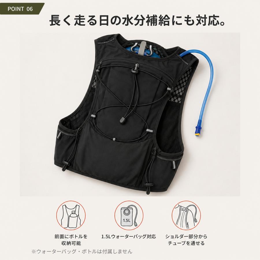 超軽量 ランニングリュック スポーツ マラソン ベスト ジョギング ブラック ランニング ベスト バッグパック リュック 軽量 揺れない リュック