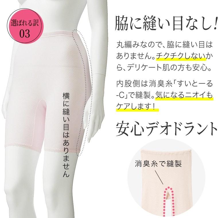 綿ガーゼ インナー 3分丈 ボトムス パンツ ズボン下 レディース 年間 肌に優しい スーピマ 綿100%｜skicl｜10