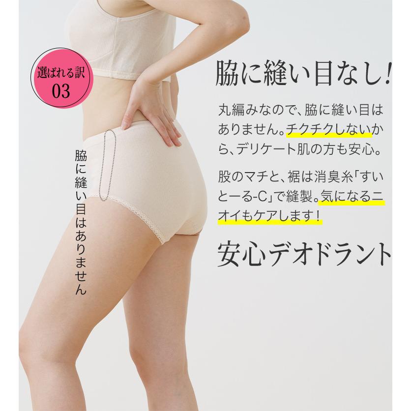 白鷺ニット 日本製 綿ガーゼ スタンダード ショーツ 2枚セット