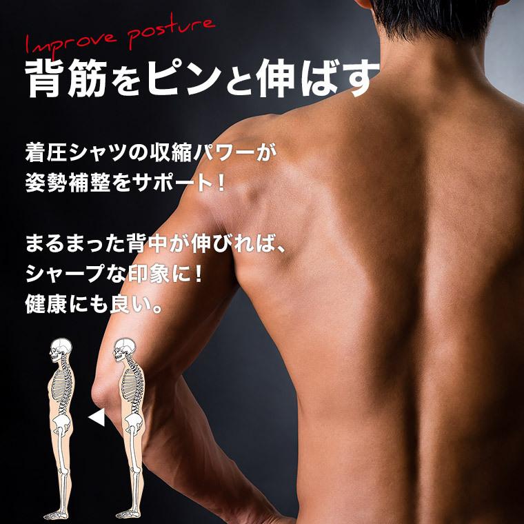 着圧 シャツ 長袖 Vネック メンズ 年間 加圧 インナー V首 トップス