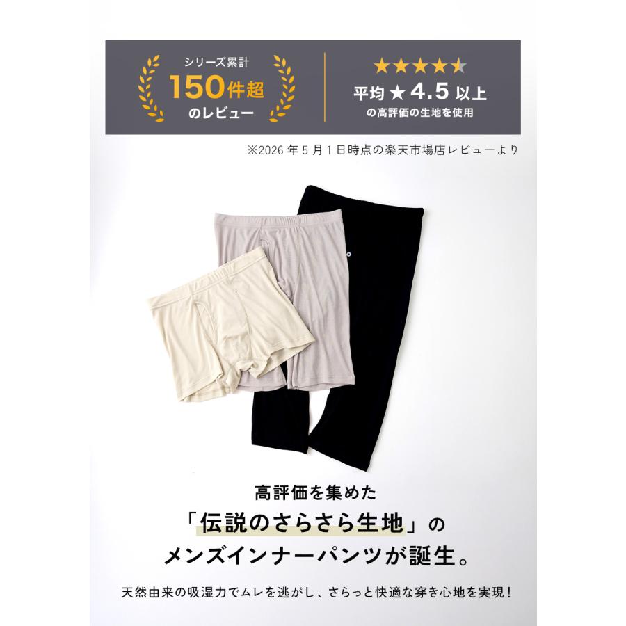 白鷺ニット ロングボクサーパンツ メンズ 速乾 前開き さらり 風とおる