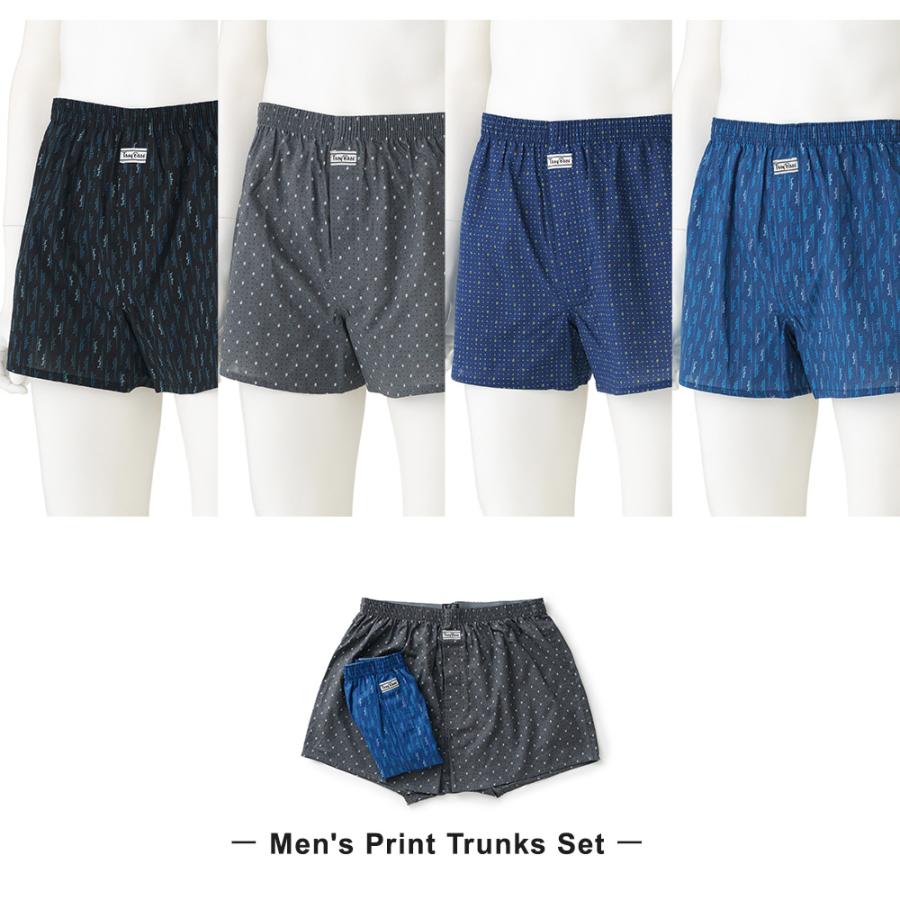 白鷺ニット TroyBros 4枚組 トランクス 綿 100% 年間 パンツ 前開き