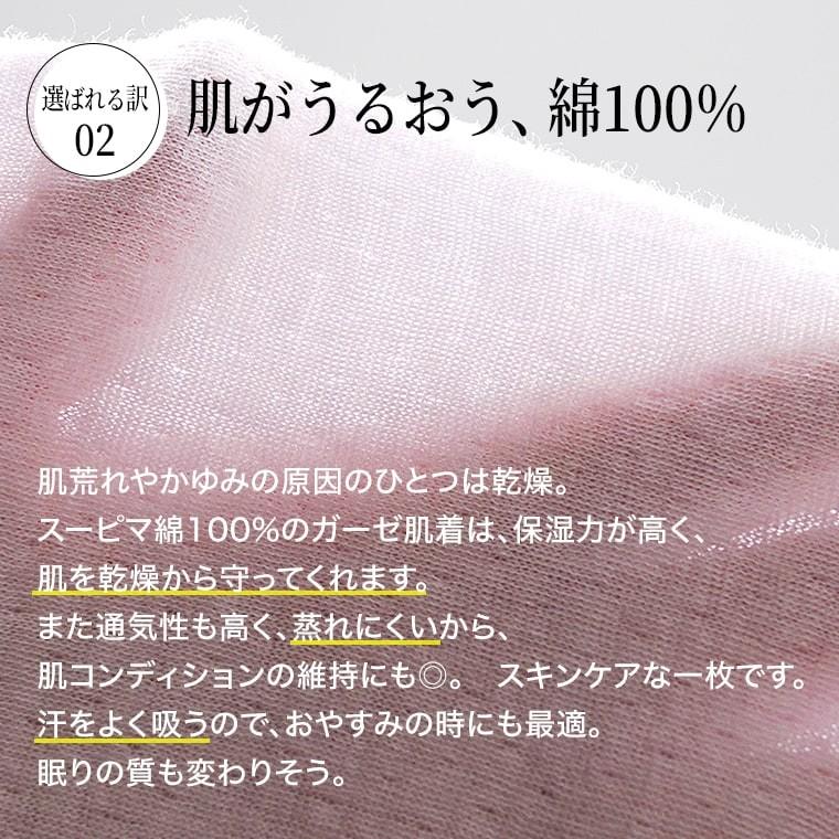母の日 2026ギフト 綿ガーゼインナー 6枚セットB 8分袖 9分丈 ショーツ レース付き メッセージ カード 花以外 実用的 プレゼント 肌着_6