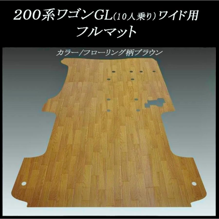 200系ハイエース ワゴンGL用フルフロアーマット／フローリング