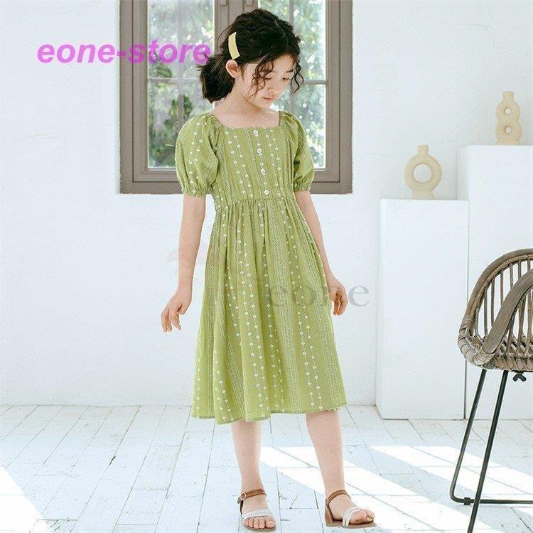 ワンピース キッズ 子供服 女の子 夏 キッズワンピース 半袖ワンピース ロング ドット柄 チュニック 子供ドレス お姫様 おしゃれ カジュアル 可愛い 小学生 新品 人気急上昇
