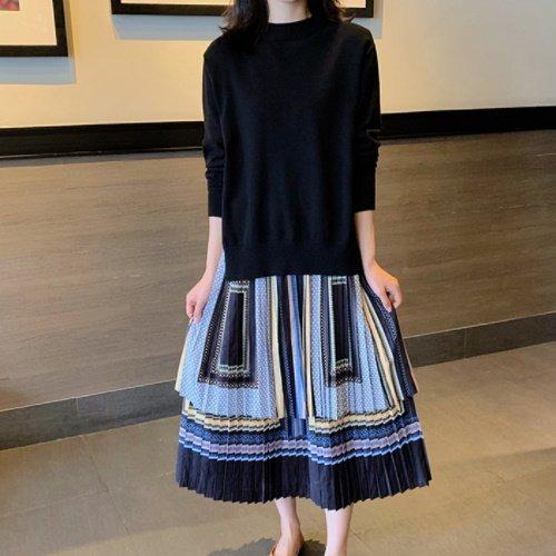 値引 ワンピース ひざ丈ワンピース ラウンドネック レイヤード風 プリーツ レディース カシュクールワンピ サイドプリーツ デート 女子会 ママ会 ワンピース サイズ S Gordoscoxinha Com Br