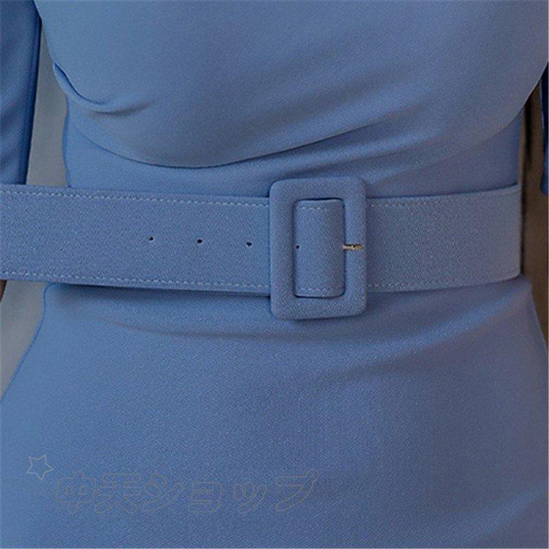 正規取扱店 タイトワンピース レディース 夏 ボートネック 無地 ペンシルドレス レギュラー セレモニー フォーマル オフィス 通勤 着痩せ ベルト付き オシャレ 30代40代 ワンピース カラー ブルー 写真参考 Www We Job Com