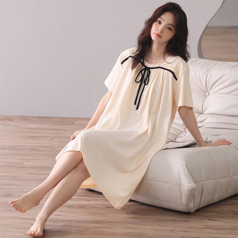 2色展開 新作 パジャマ レディース 大人の可愛い パジャマ ワンピース ルームウェア 春 夏 半袖 寝巻き 可愛い ルームウェア 部屋着 ワンピース お出かけ 超特価sale開催