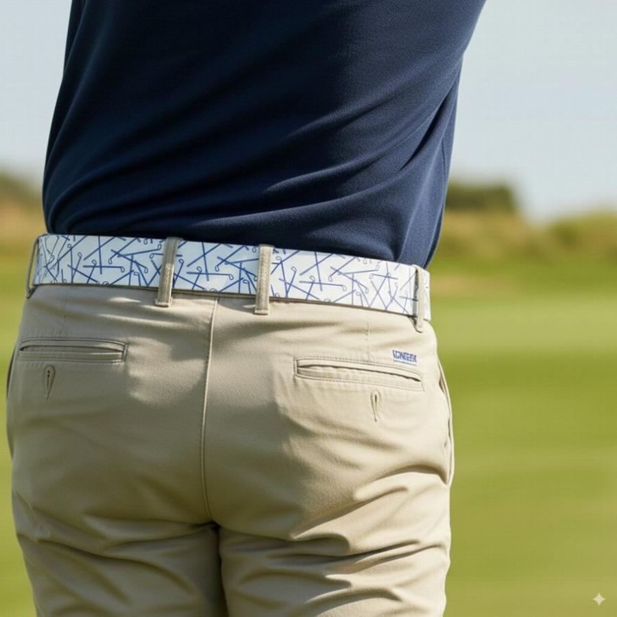 ベルト 春 夏 ゴルフウェア 乗馬 スポーツ 防水 洗えるベルト ゴルフクラブ メンズ レディース ロングサイズ 140cm TPU素材【スイングブルー】 | ブランド登録なし | 03