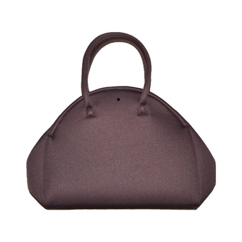 ネオプレン トートバッグ ハンドバッグ バッグ ブランド 春 夏 洗える ネオプレーン ウェットスーツ素材 レディース 軽量 ゴルフ 旅行 丸型 ブラウン 茶色 | ブランド登録なし | 02